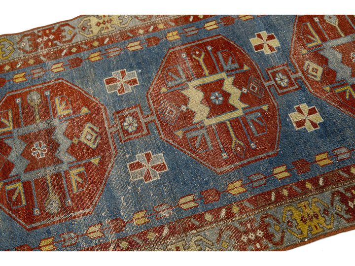 Antique Malayer Wool Runner 3 X 8