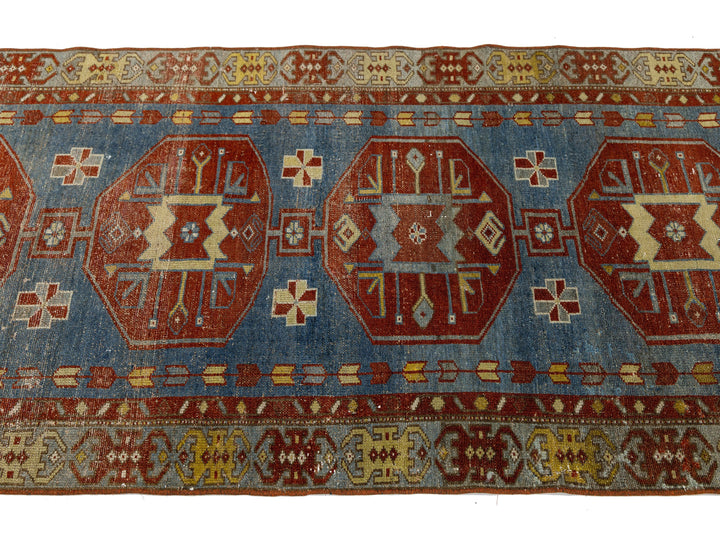 Antique Malayer Wool Runner 3 X 8