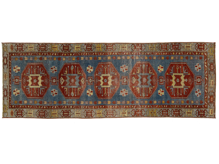 Antique Malayer Wool Runner 3 X 8