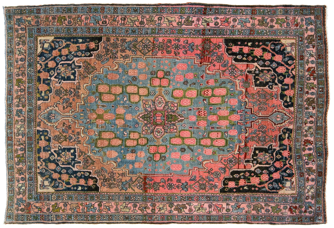 Antique Bidjar Wool Rug 4 X 5