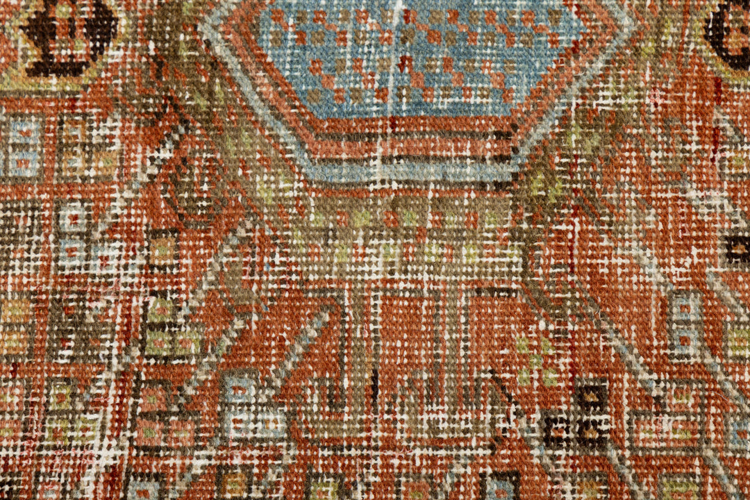 Antique Heriz Wool Runner 3 X 10