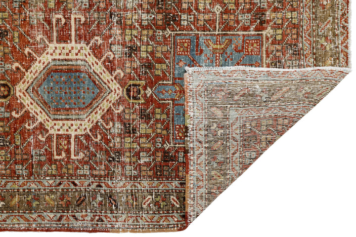 Antique Heriz Wool Runner 3 X 10