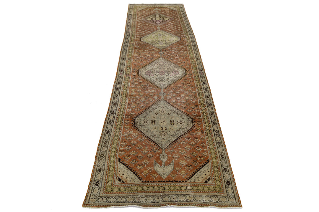 Antique Malayer Wool Runner 3 X 11