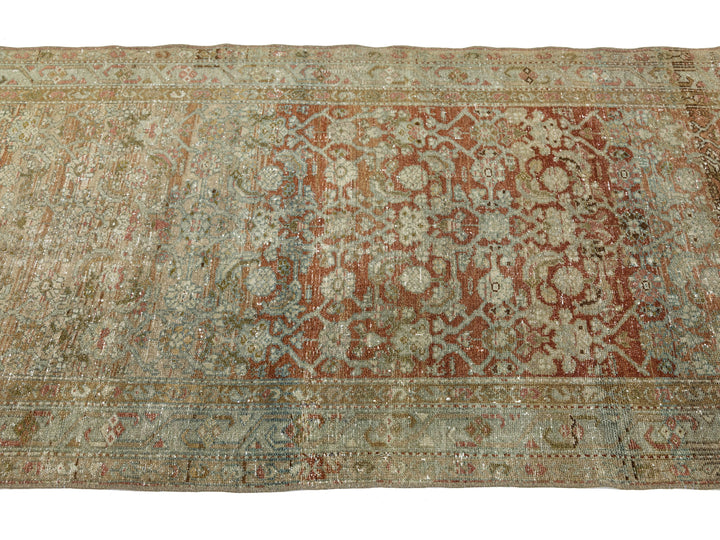 Antique Malayer Wool Runner 3 X 10