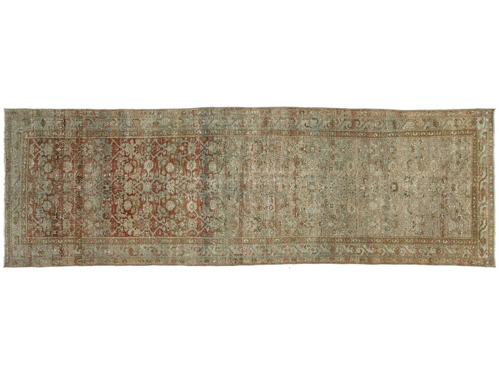 Antique Malayer Wool Runner 3 X 10