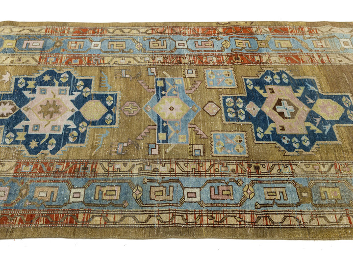 Antique Heriz Wool Runner 4 X 11
