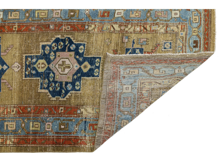 Antique Heriz Wool Runner 4 X 11