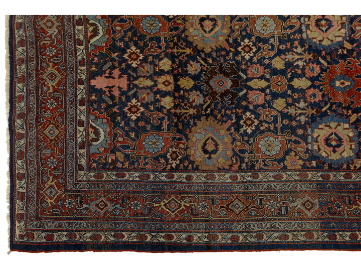 Antique Persian Bidjar Wool Rug 11 X 19