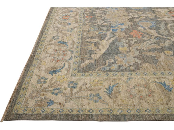Modern Sultanabad Wool Rug 12 X 17