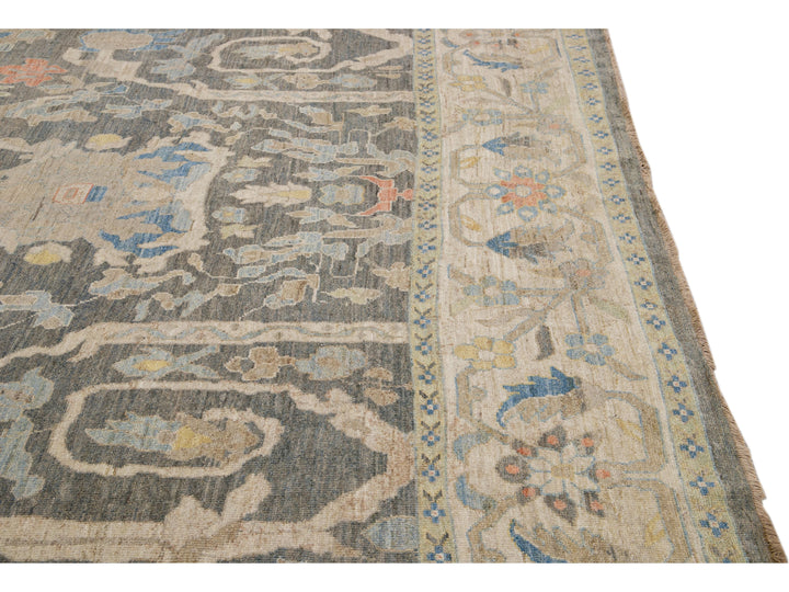 Modern Sultanabad Wool Rug 12 X 17