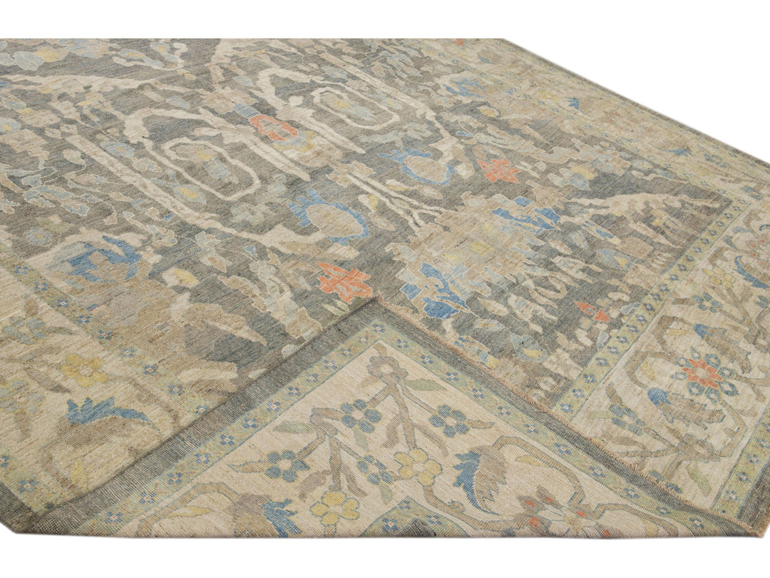 Modern Sultanabad Wool Rug 12 X 17