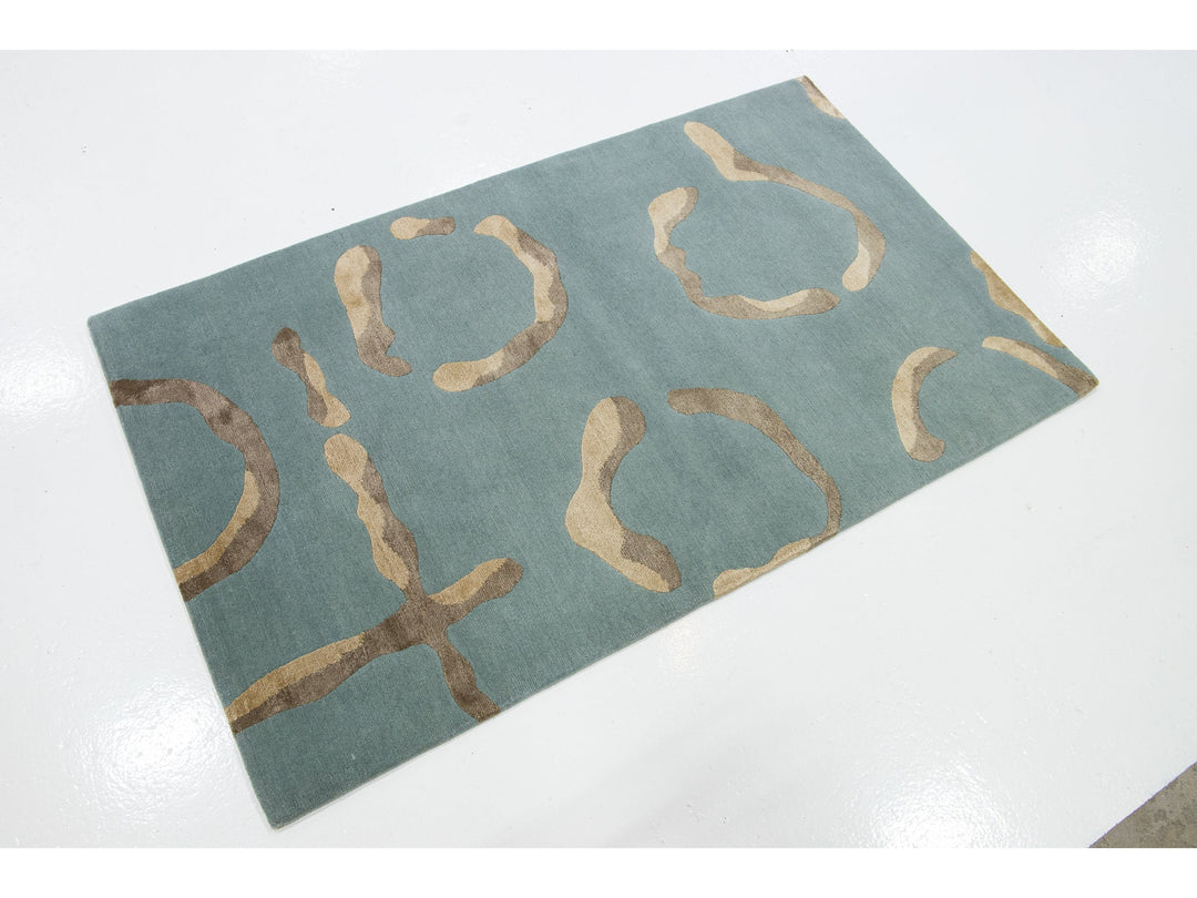 Contemporary Wool and Silk Custom Rug