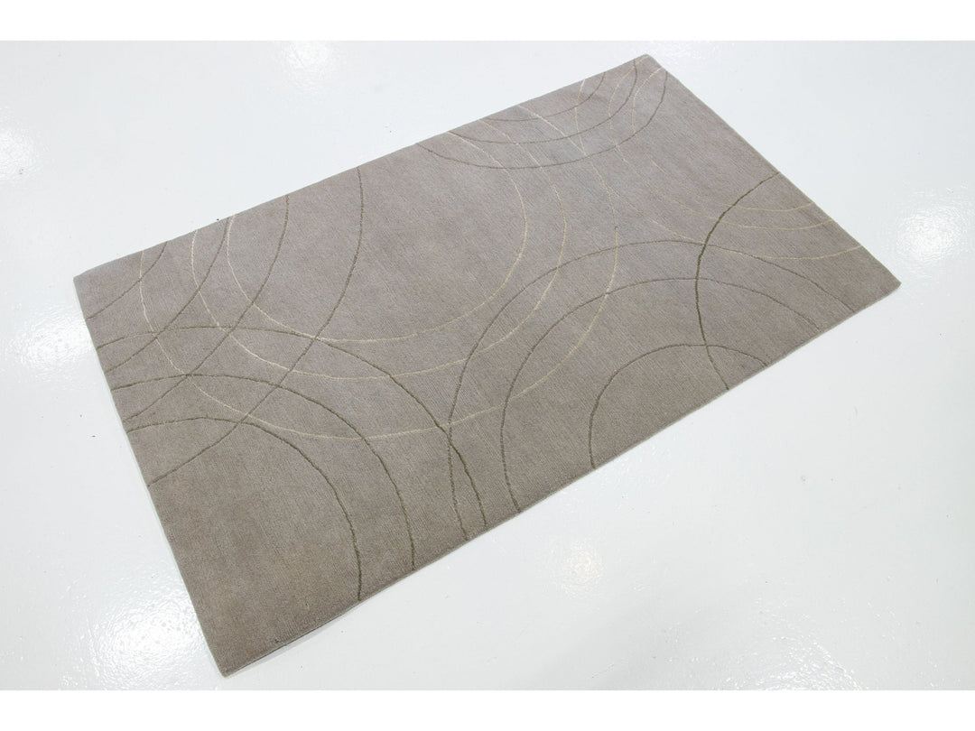 Contemporary Wool and Silk Custom Rug