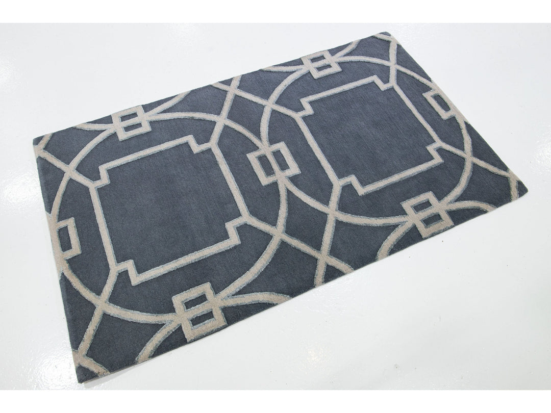 Contemporary Wool and Silk Custom Rug