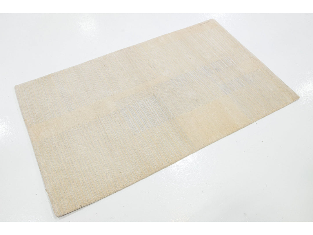 Contemporary Wool, Bamboo Silk and Linen Custom Rug