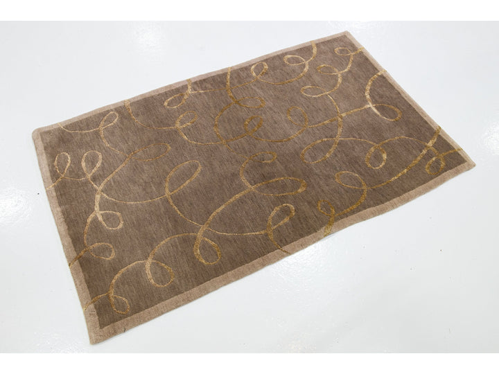 Contemporary Wool and Silk Custom Rug