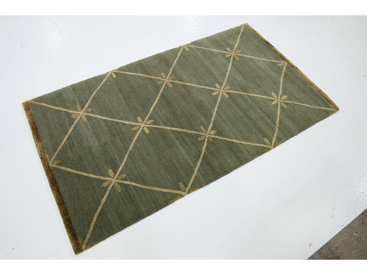 Contemporary Wool and Silk Custom Rug