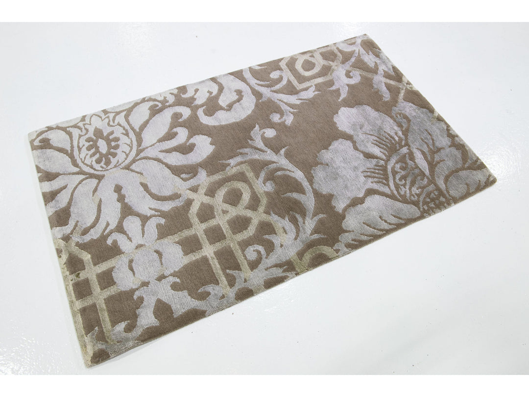 Contemporary Wool and Silk Custom Rug
