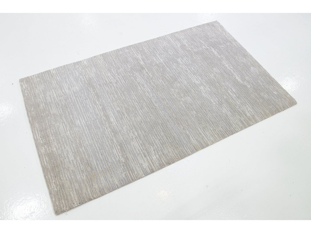 Contemporary Wool and Bamboo Silk Custom Rug