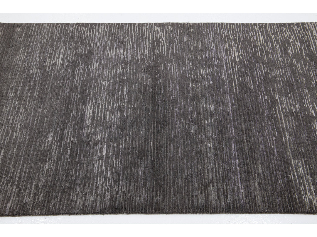 Contemporary Wool and Bamboo Silk Custom Rug