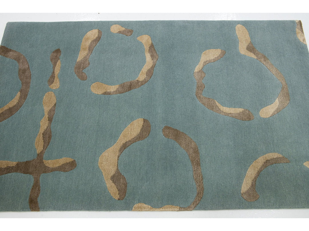 Contemporary Wool and Silk Custom Rug