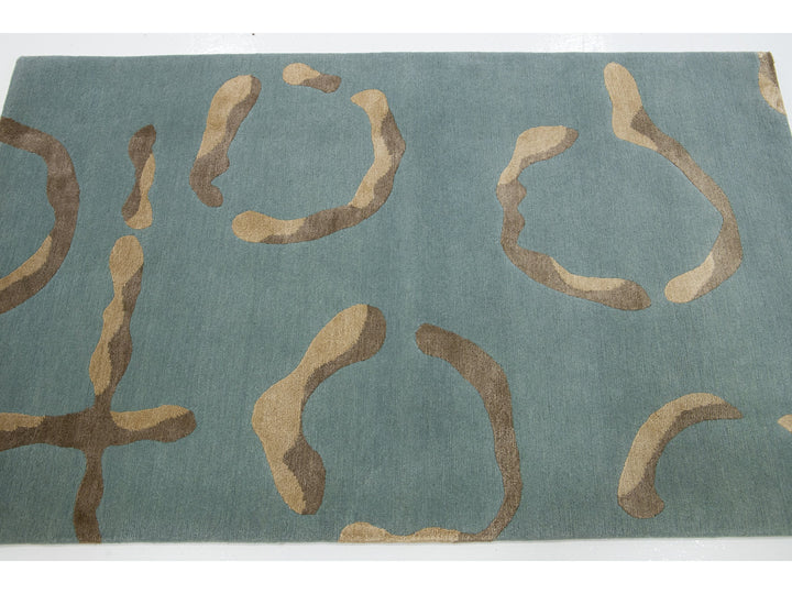 Contemporary Wool and Silk Custom Rug