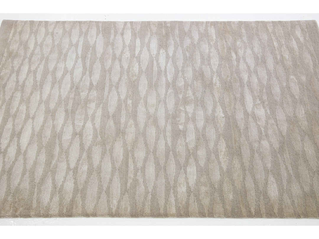 Contemporary Wool and Silk Custom Rug