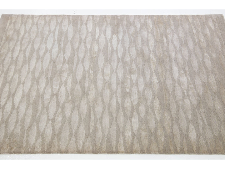 Contemporary Wool and Silk Custom Rug