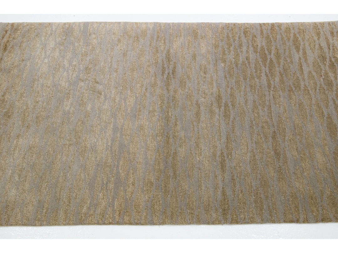 Contemporary Wool and Silk Custom Rug