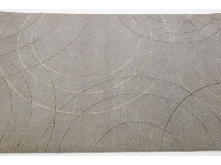 Contemporary Wool and Silk Custom Rug