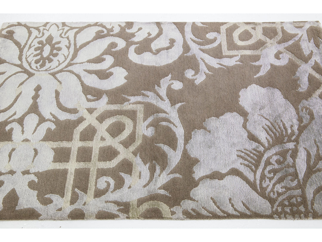Contemporary Wool and Silk Custom Rug