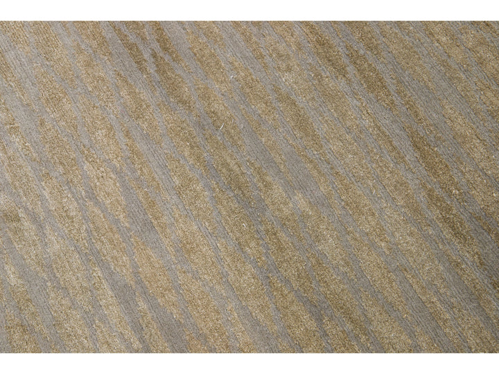 Contemporary Wool and Silk Custom Rug