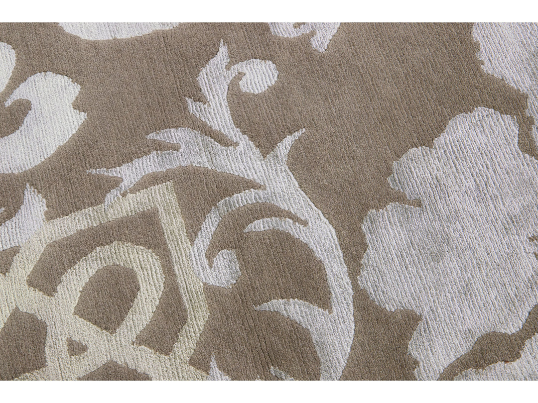 Contemporary Wool and Silk Custom Rug