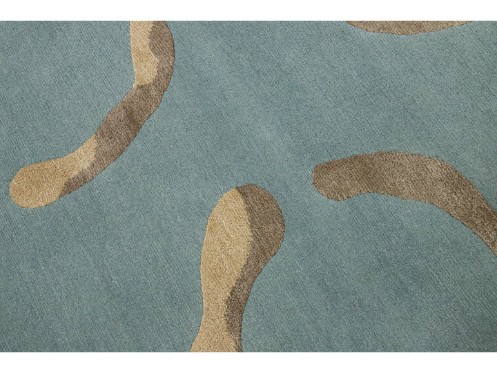 Contemporary Wool and Silk Custom Rug