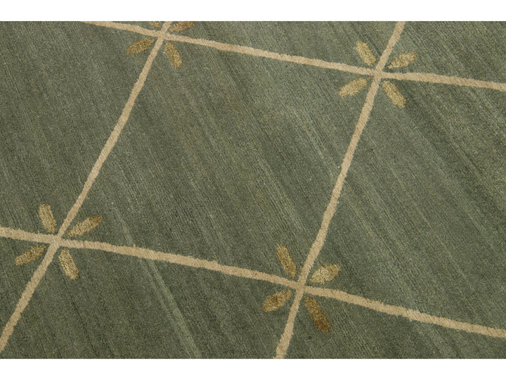 Contemporary Wool and Silk Custom Rug