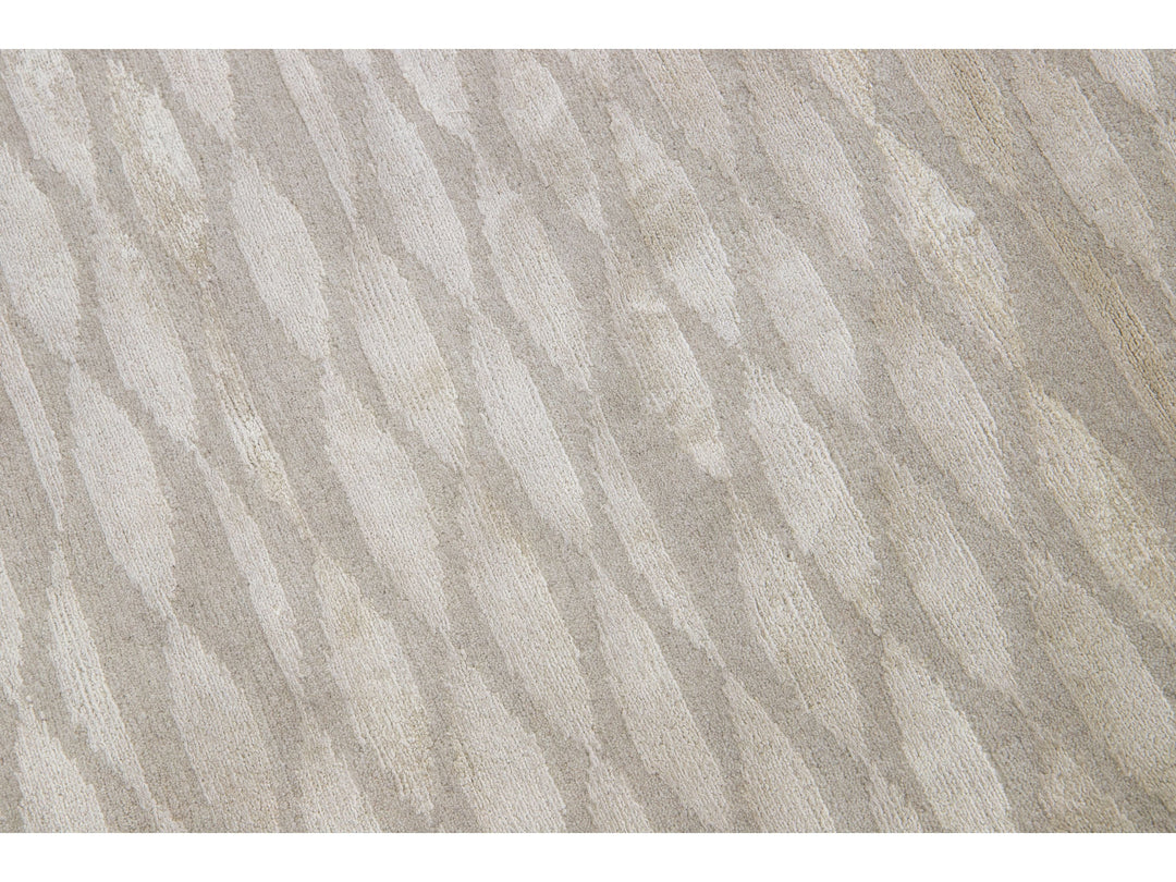 Contemporary Wool and Silk Custom Rug