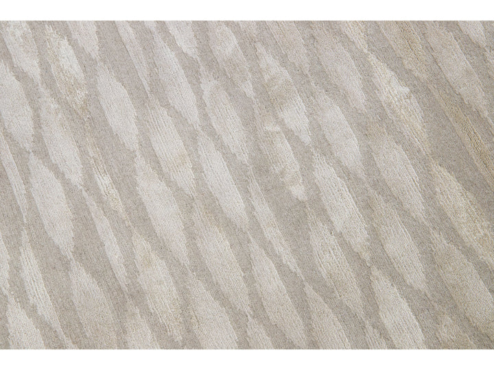 Contemporary Wool and Silk Custom Rug