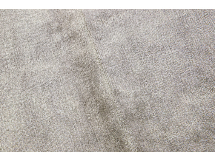 Contemporary Wool, Bamboo Silk and Linen Custom Rug