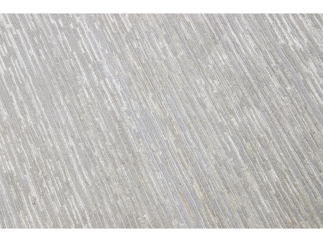 Contemporary Wool and Bamboo Silk Custom Rug