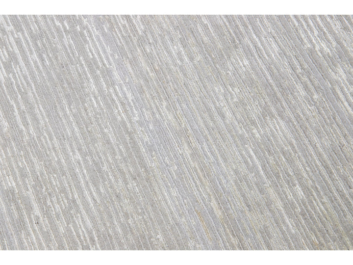 Contemporary Wool and Bamboo Silk Custom Rug