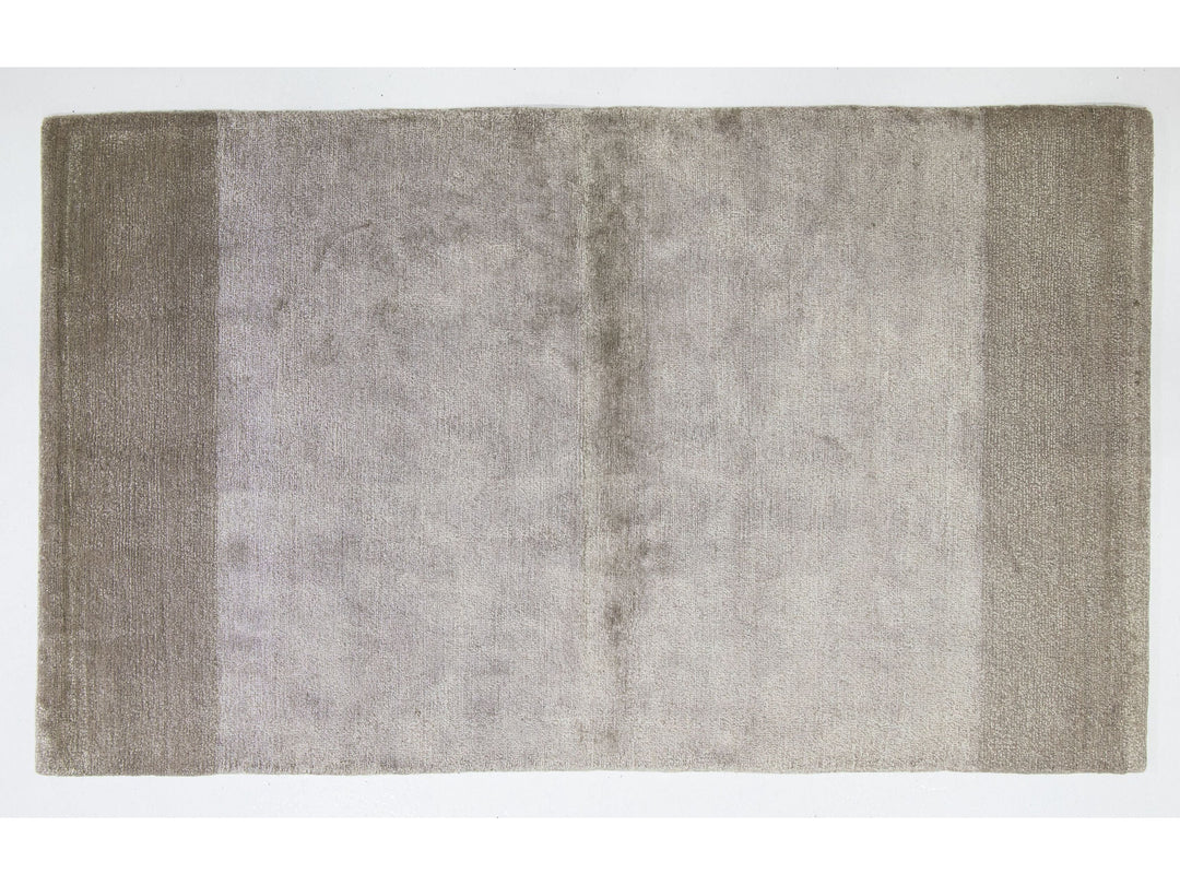 Contemporary Wool, Bamboo Silk and Linen Custom Rug