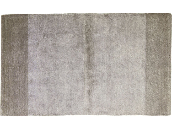 Contemporary Wool, Bamboo Silk and Linen Custom Rug