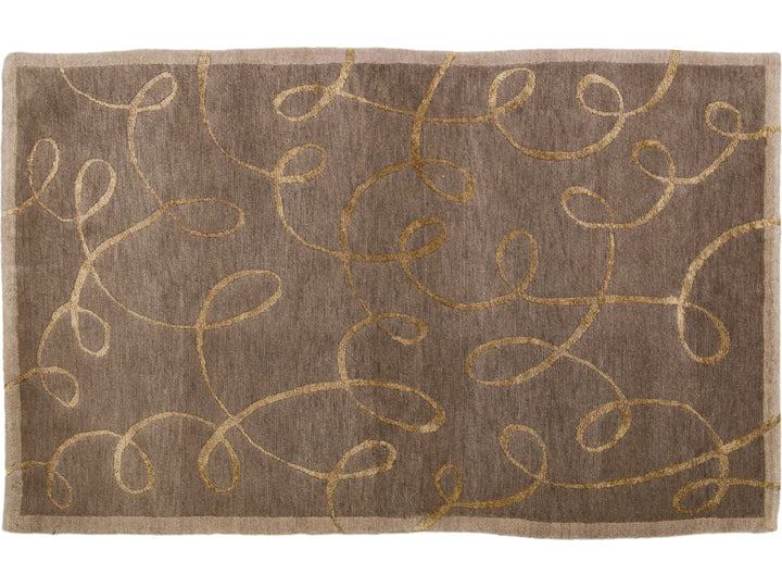 Contemporary Wool and Silk Custom Rug