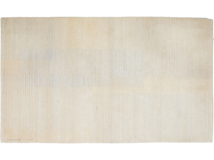 Contemporary Wool, Bamboo Silk and Linen Custom Rug