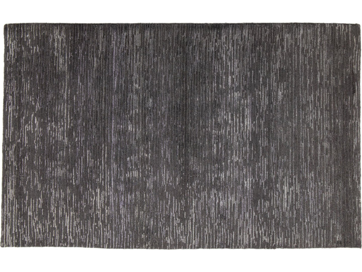 Contemporary Wool and Bamboo Silk Custom Rug