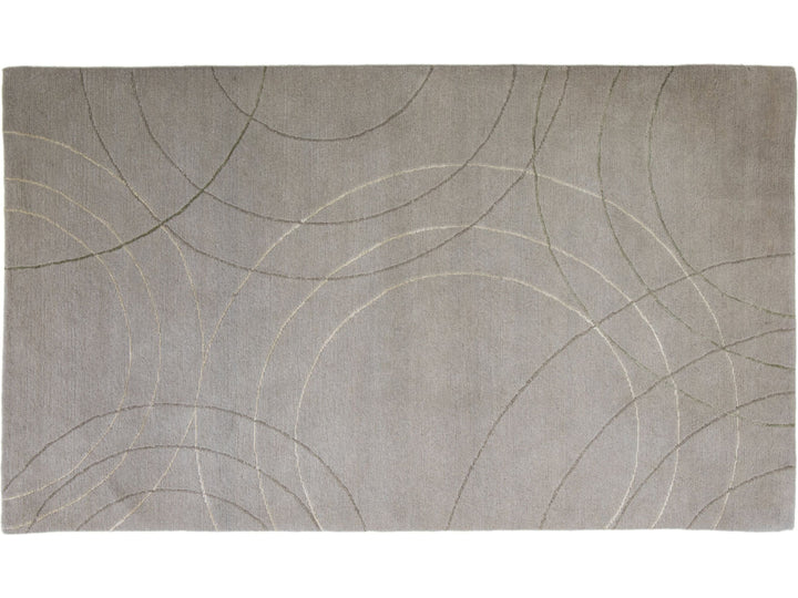 Contemporary Wool and Silk Custom Rug