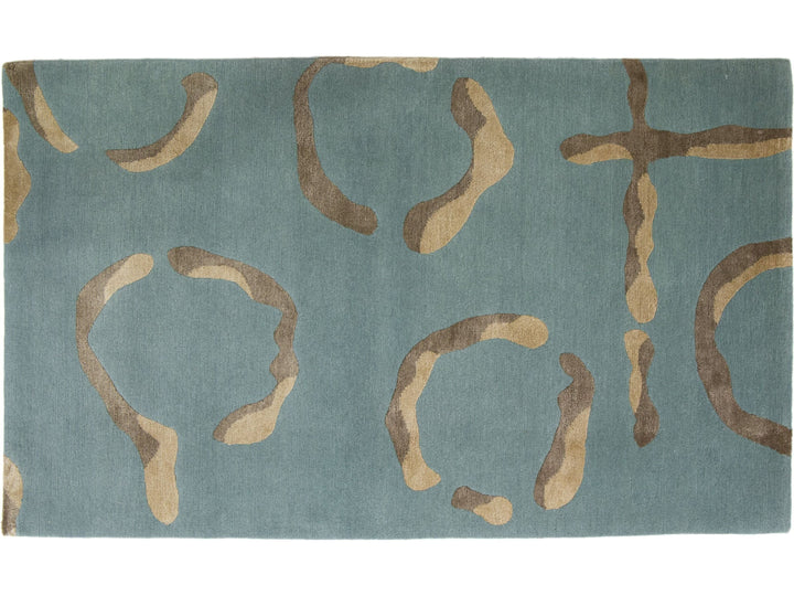 Contemporary Wool and Silk Custom Rug