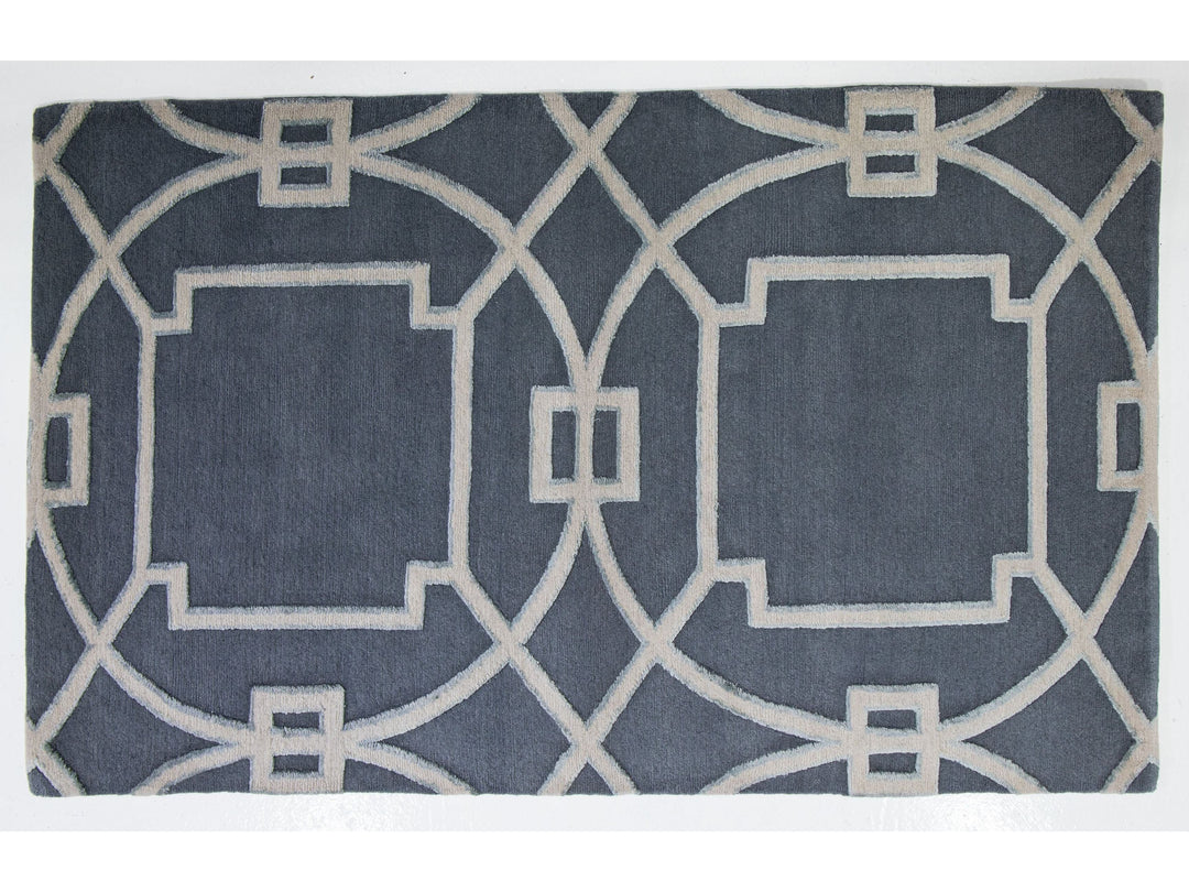 Contemporary Wool and Silk Custom Rug