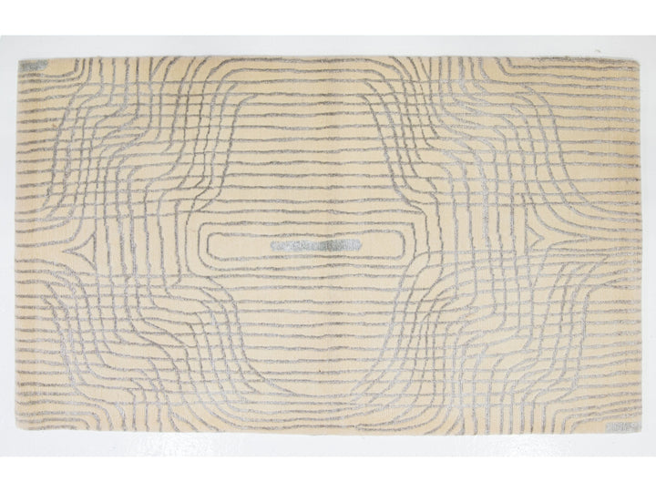 Contemporary Wool and Bamboo Silk Custom Rug