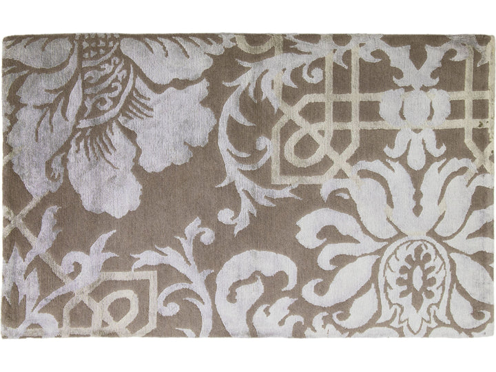 Contemporary Wool and Silk Custom Rug